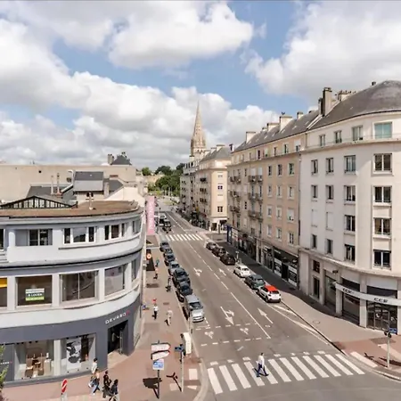 Apartment Grand Lumineux Hyper Centre Vue Chateau Caen